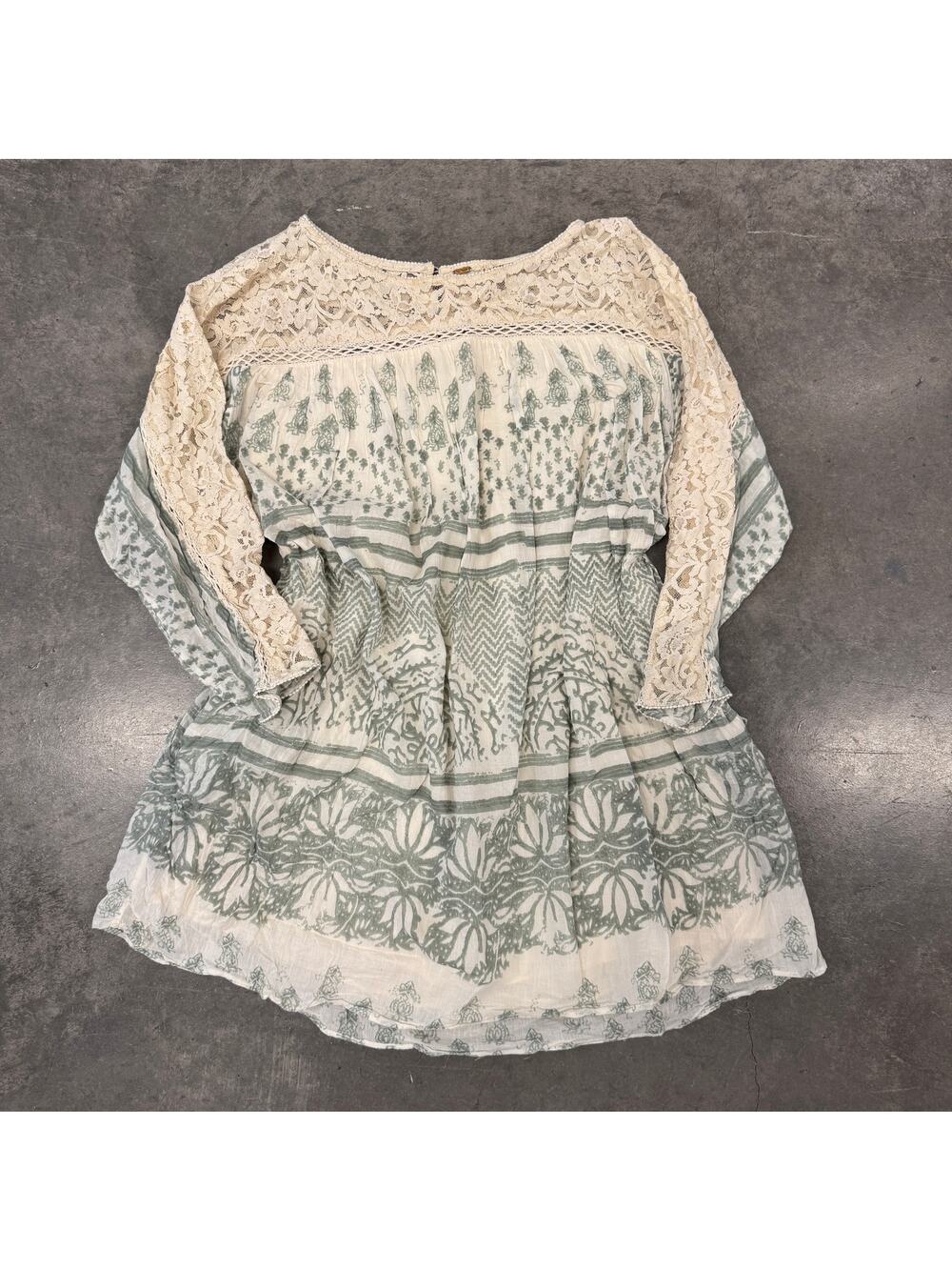 Free People Sun Daze Mini Shift Dress Lace Boho Preppy Women's Medium
